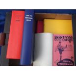 Football programmes, 5 bound volumes, Brentford 1947/48, (mostly without covers, Stoke City 1976/77,