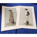 Horseracing, two original Vanity Fair prints, Fred Barrett, 1 June 1899 & Sam Loates by Spy, 5 Nov