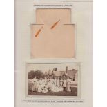 Ephemera, P. Jones Collection, three illustrated court size envelopes & writing paper, 2 with