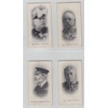 Cigarette cards, Taddy, Admirals & Generals - The War (South Africa), 4 cards, nos 1, 12, 15 & 19 (