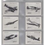 Trade cards, Barratt's, Aircraft (unvarnished, different), 'M' size (set, 30 cards) (gd)