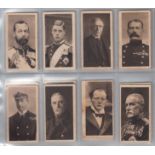 Cigarette cards, B. Morris, War Celebrities (set, 25 cards) (foxing o/w gen gd)