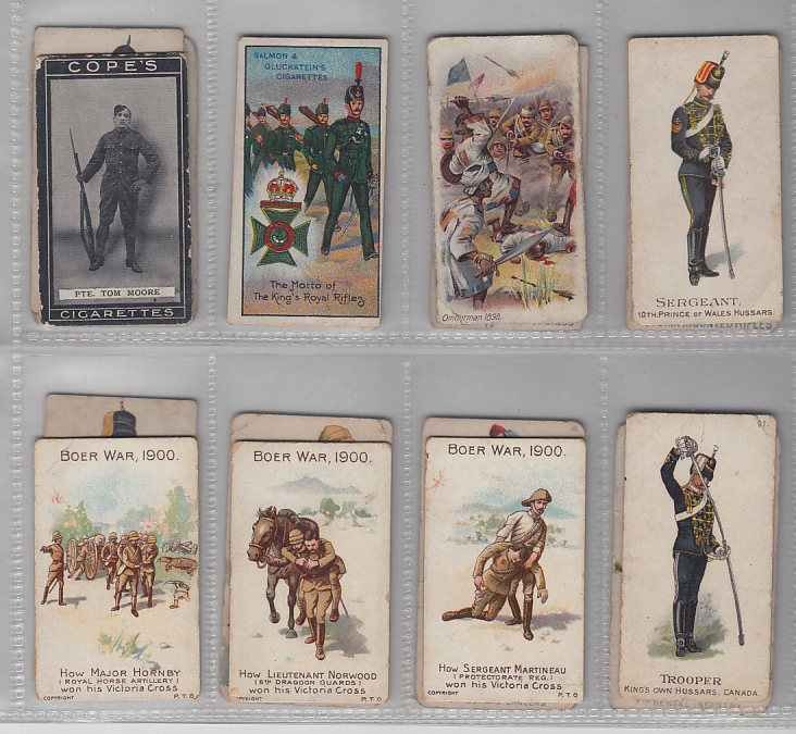Cigarette cards, Military, a collection of 21 scarce cards, Morris Boer War (3), Salmon & Gluckstein