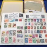 Stamps, Worldwide collection of stamps in album and loose in box (gd)