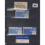 Aviation, P. Jones Collection, Imperial Airways, a collection of 5 etiquette airmail label booklets,
