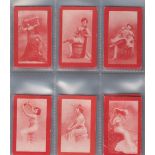 Cigarette cards, Will's, Beauties 'LAWHA' red tinted) (set, 50 cards) (gen gd)