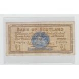 Banknotes, two Scottish £1 notes, 1st June 1966 (fair) (2)