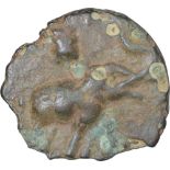 Potin One Unit Coin of Satakarni I of Nashik Region of Satavahana Dynasty. Satavahana Dynasty,