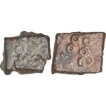 Set of 2 Die Strucked coin of City State of Eran City state of Eran (300-200 BC), Copper Unit(2),