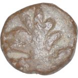 Lead Coin of Marathawada Region of Satkarni I of Satavahana Dynasty. "Satavahana Dynasty, Satkarni I