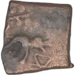 Copper Unit Coin of Satakarni I of Nashik Region of Satavahana Dynasty. Satavahana Dynasty, Satkarni