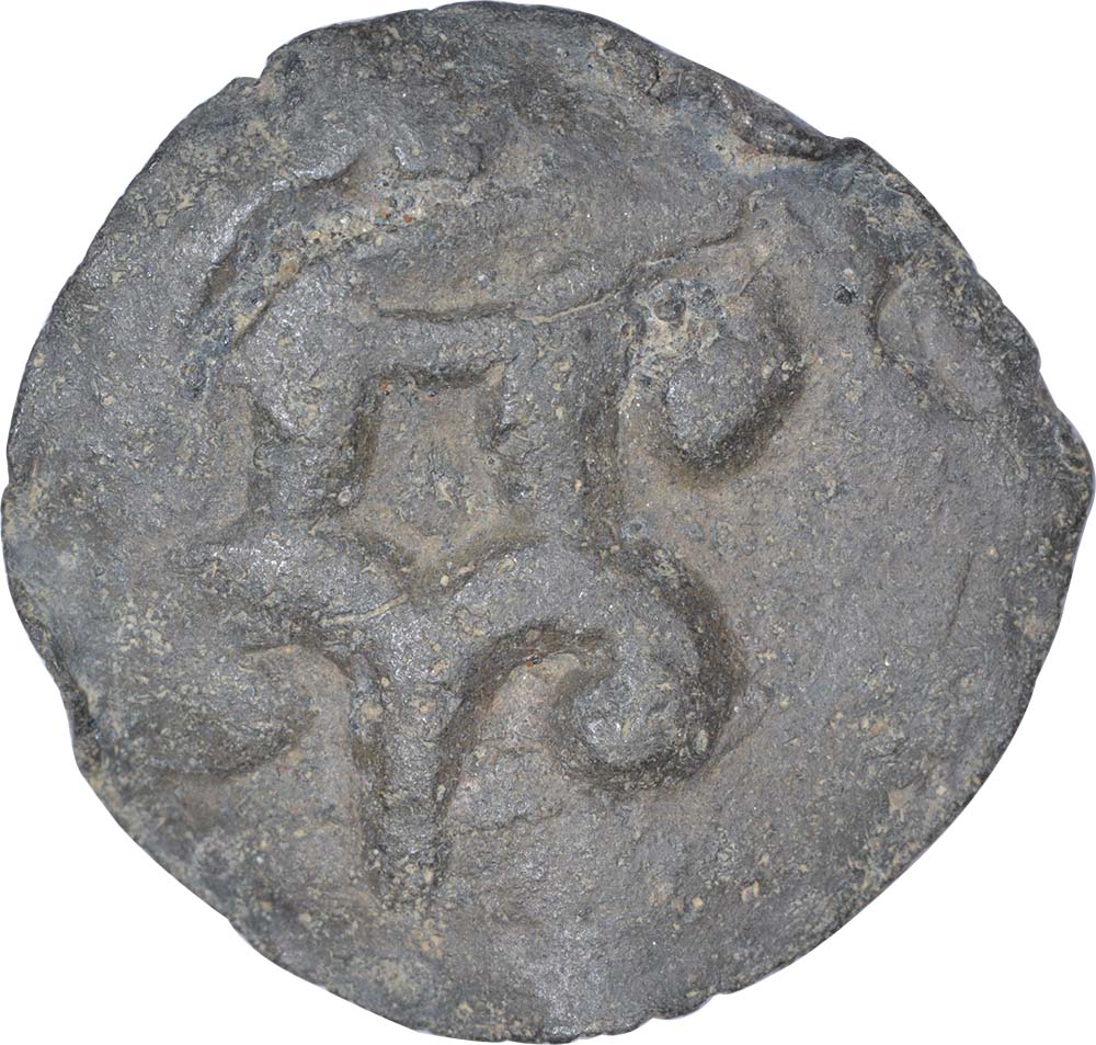 Lead Quarter Karshapana Coin of Anandas of Karwar. Anandas of Karwar, Chutkulanandas, Lead 1/4 - Image 2 of 2