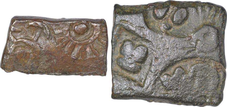 Punch Marked Copper Unit Coins of Vidarbha Janapad. Vidarbha Janapad(250 – 200 BC), Punch-marked,