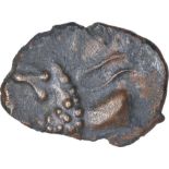 Potin Unit Coin of Satkarni I of Junnar Region of Satavahana Dynasty. "Satavahanas Dynasty, Satkarni
