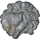 Potin Half Unit Coin of Siri Pulumavi of Satavahana Dynasty. Satavahana, Siri Pulumavi(147-154