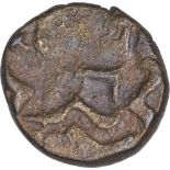 Copper Alloy One Eighth Coin of Bhima Varman of Kaushambhi Region of Magh Dynasty. "Magh Dynasty,