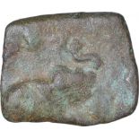 Copper Unit Coin of Satkarni I of Vidharbha Region of Satavahana Dynasty. Satavahana Dynasty,