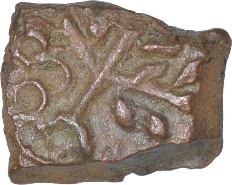 Copper Fractional Unit of Kingdom of Vidarbha. "Kingdom of Vidarbha (Paunar)(100 BC), Copper