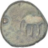 Copper Quarter Unit Coin of Bhima Varman of Kaushambhi Region of Magh Dynasty. Magh Dynasty,