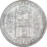 Silver Four Annas Coin of Mir Usman Ali Khan of Hyderabad Farkhanda Bunyad Mint of Hyderabad