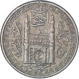 Nickel Two Anna Coin of Mir Usman Ali Khan of Farkhanda Bunyad Haidarabad Mint of Hyderabad State.