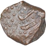 Copper One Paisa Coin of Hyderabad Feudatory of Basmat Nagar. Hyderabad Feudatory-Basmat Nagar,