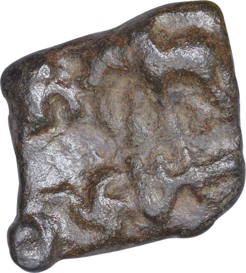 Cast Copper kakani Coin of Sungha Kingdom. "Sunga Kingdom, (150 BC-100 AD), Cast Copper Kakani coin,