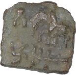 Cast Copper kakani Coin of Sunga Kingdom. Sunga Kingdom (150 BC-100 AD), Cast Copper kakani, Obv: