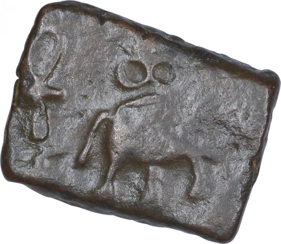 Copper Coin of Satkarni I of Vidharbha Region of Satavahana Dynasty. Satavahana Dynasty, Satkarni