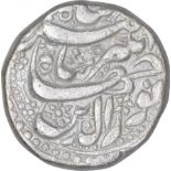 Silver One Rupee Coin of Jahangir of Qandahar Mint of Shahrewar Month. Jahangir, Qandahar Mint,