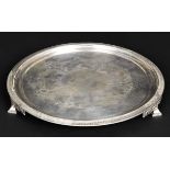 Antique John C. Moore for Tiffany Salver. Mid 19th C. Size: 10" diameter, 25 cm. CLICK HERE TO BID