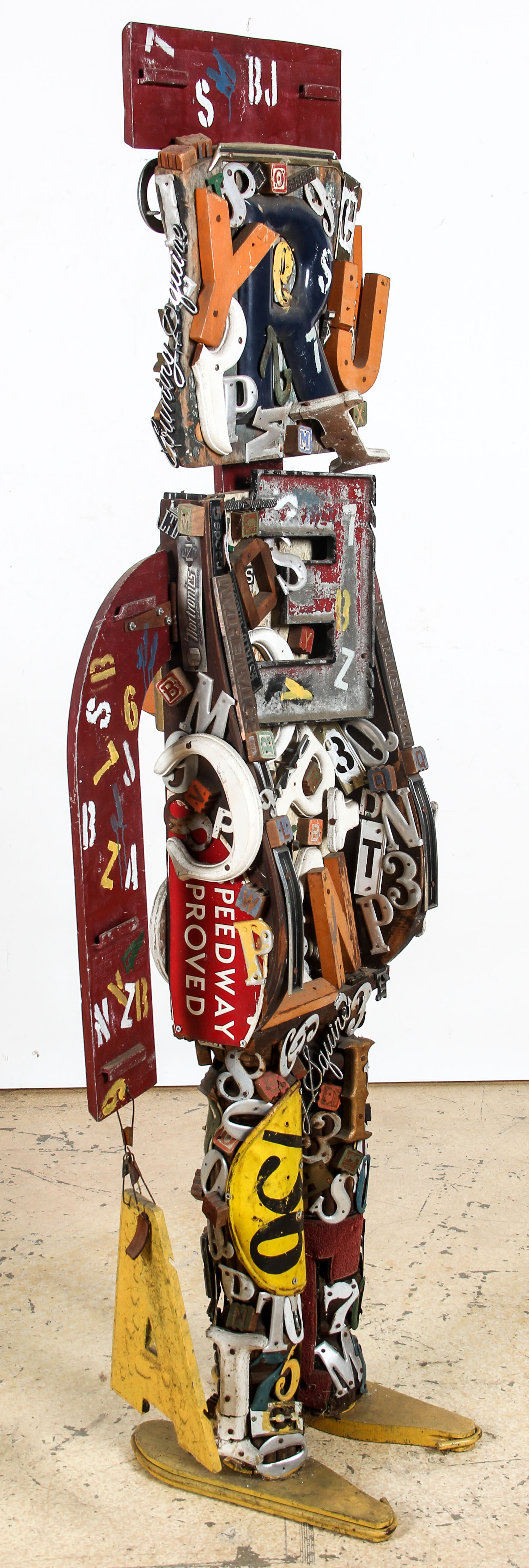 Bob Justin (American, 1941-2015) Found Object Assemblage Sculpture of life-size standing figure, - Image 5 of 5