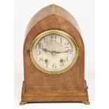 German Gothic Peak Mantle Clock for Caldwell Philadelphia. Mfg by Winterhalder and Hofmeier. Size: