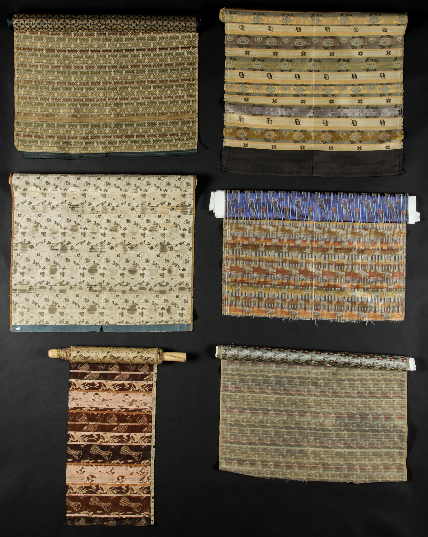 6 Bolts of Fine Vintage Silk Brocades: Various Sizes, Asian and Continental. Provenance: Kristina - Image 6 of 6