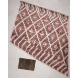 2 Tibetan Modern Rugs, Nepal, wool, handknotted, one in irregular geometric shape. Size: 2' x 3' (61