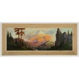 Attributed to Edgar Payne (American, 1883-1947) High Sierras, oil painting on board. Size: 13" x