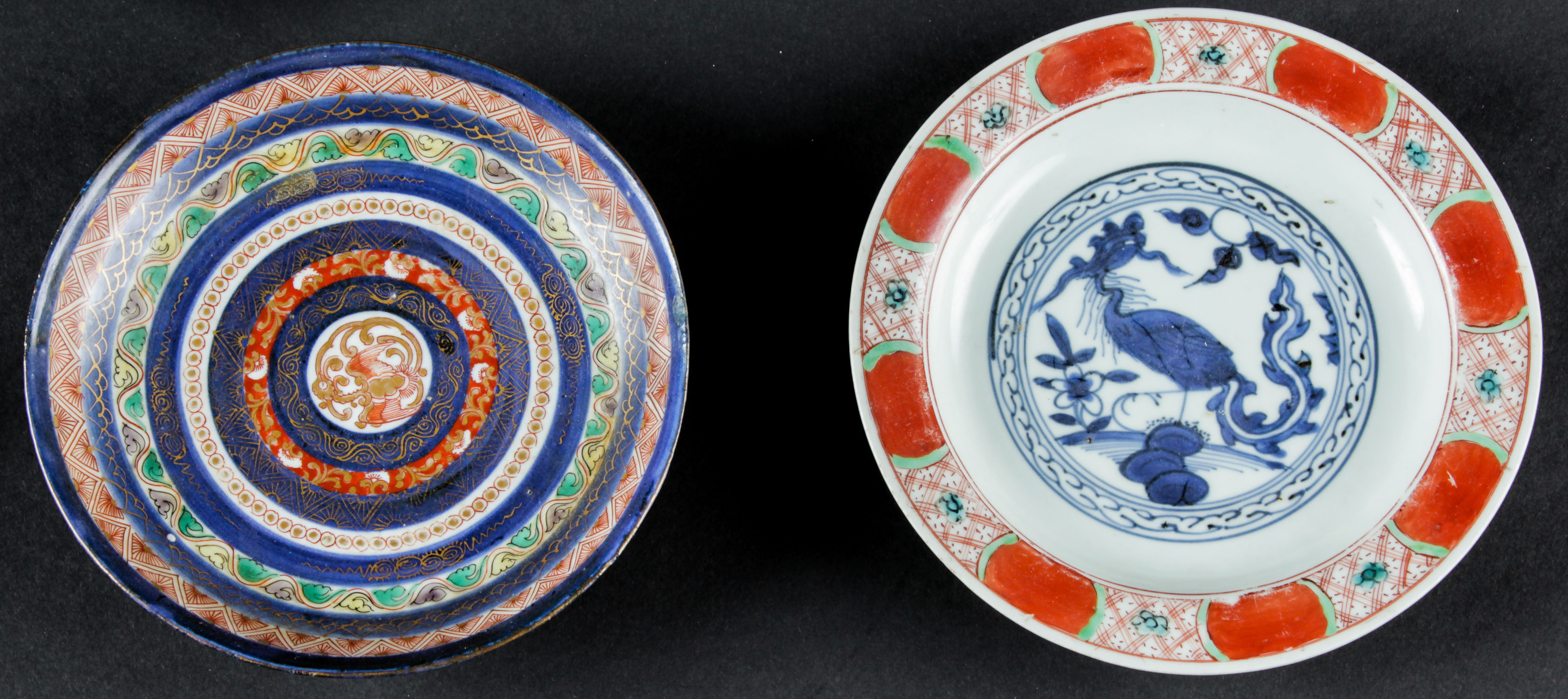 9 Antique Japanese Imari Porcelain Items. Consisting of a pair of Meiji period trapezoidal trays - Image 5 of 9