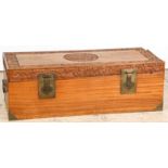 Chinese Camphor Wood Chest. Once owned by Bucks County artist Ethel Wallace. Size: 17.25" x 54" x