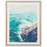 Diane Burko (American, b. 1945) Coastline, lithograph, from an edition of 175, framed. Size: 40" x