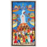 Seymour Etienne Bottex (Haitian, 20th c.) The Virgin Mary, oil painting on board. Size: 24" x 12",