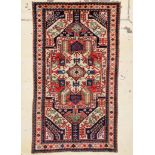 Kazak Rug: 3'9" x 6'6" (114 x 198 cm), Caucasus, 20th c., good condition, minor wear, small areas