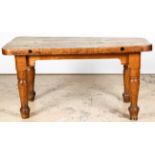 Heavy Timber Farm Table. Size: 31.5" x 60" x 34.75" (80 x 152 x 88 cm). Provenance: Kristina Barbara