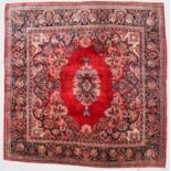 Square Sarouk Rug: 9'10" x 10' (300 x 305 cm), Persia, early 20th c. CLICK HERE TO BID