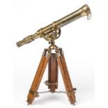 English Tabletop Parlor Telescope. Stamped Bartley and Bligh, London, No. 5839. Size: 18.5" x 15.