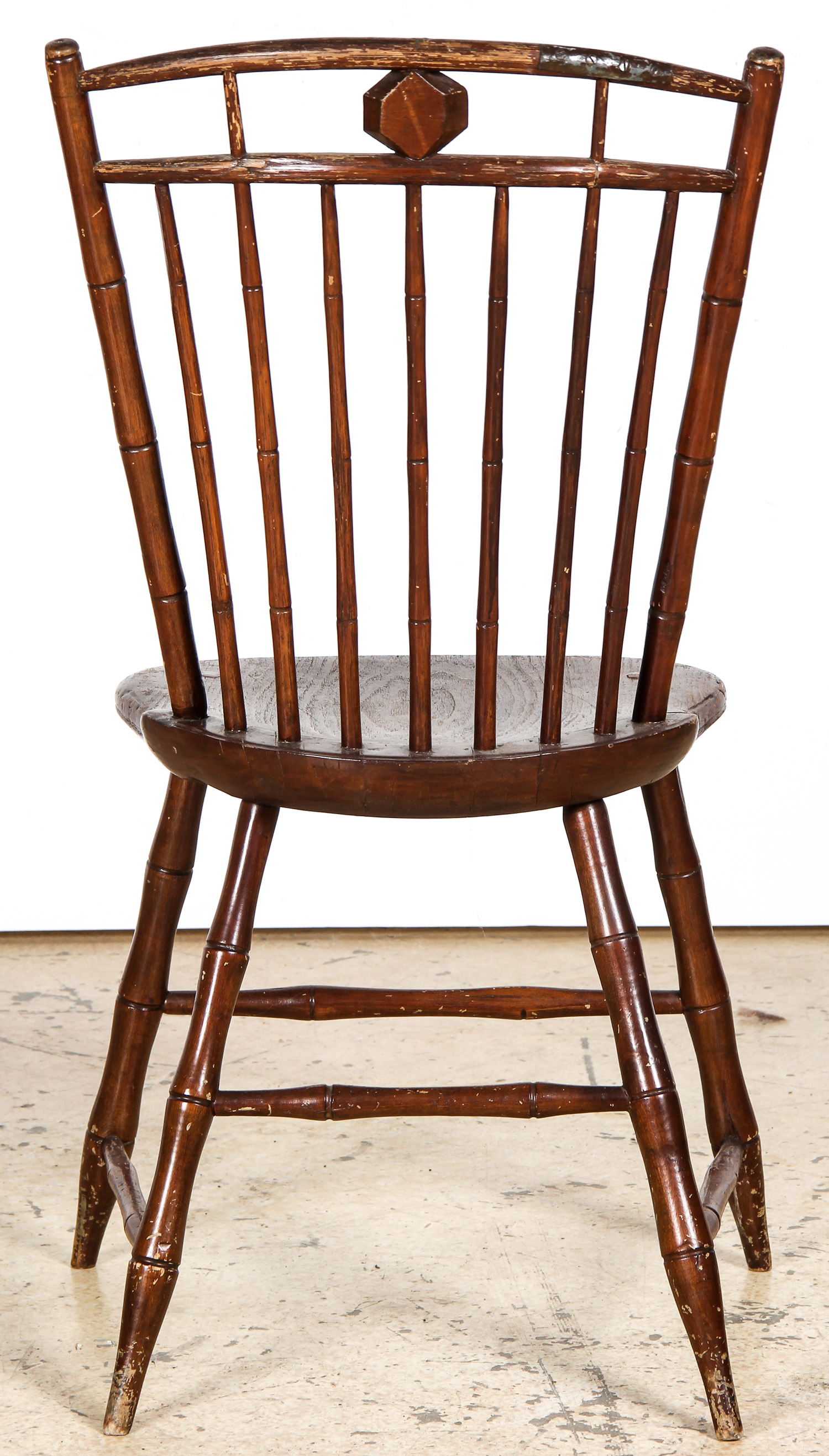 Antique Windsor Chair Stamped E.P. Rose. Early 19th C New Jersey. Size: 34.5" x 19" x 20" (88 x 48 x - Image 3 of 6