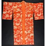 Antique Japanese Kimono. Once owned by Bucks County artist Ethel Wallace. Size: 55" x 49" (140 x 124