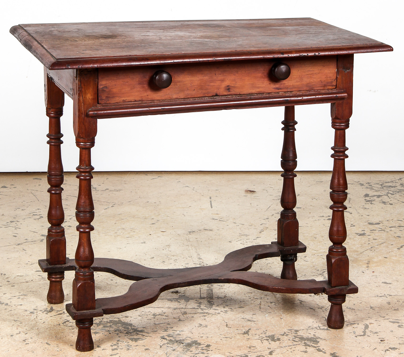 Early American Tavern Table. Pine and fruitwood. Purchased in 1960 from Parke- Bennett Auctions.