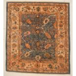 Oushak Rug: 9' x 9' (274 x 274 cm), Turkey, 20th c. CLICK HERE TO BID