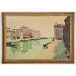 Mariani (Italian) Venetian Canal Scene attributed to Pompeo Mariani (1857-1927), oil on canvas.