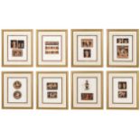 8 Ancient Greek Theme Engravings, each framed, scattered areas of foxing. Each Size: 33" x 27.75",